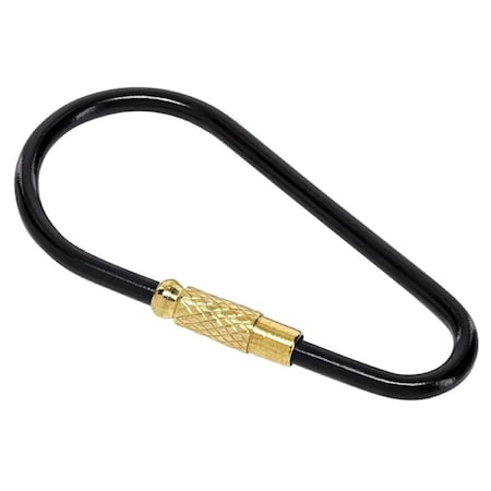 Hillman HILLMAN Sanitas Brass Black/Gold Key Ring 9985375
